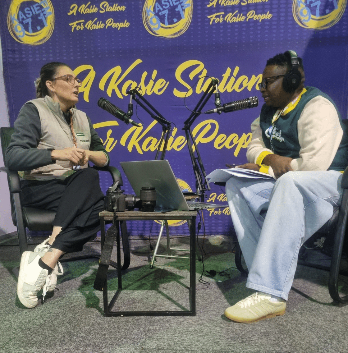 Kasie FM interview in the Community Radio Village