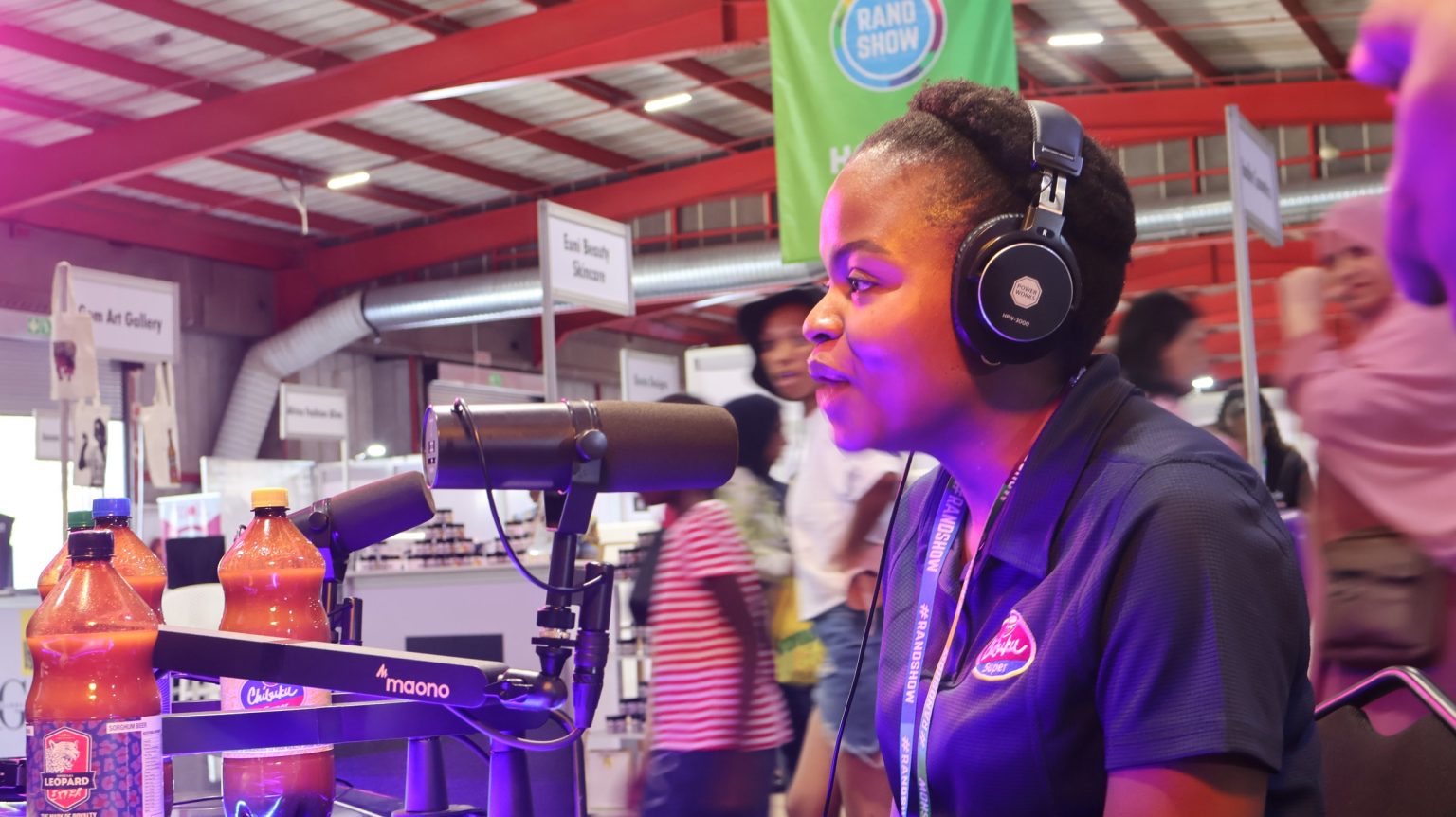 Live community radio broadcast at the Rand Show
